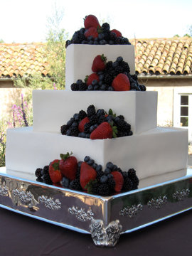 Fresh Berries Wedding Cake