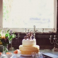 Yellow Ombre Ruffle Wedding Cake Photo 2
