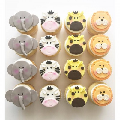 Jungle Theme Animal Cupcakes
